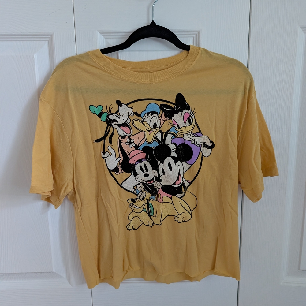 Disney Cropped Mustard Graphic Tee